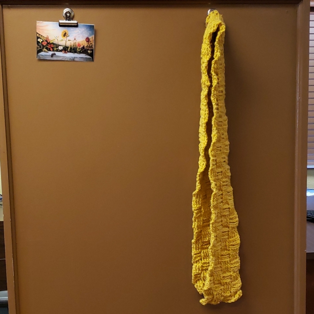 Yellow Knit Scarf